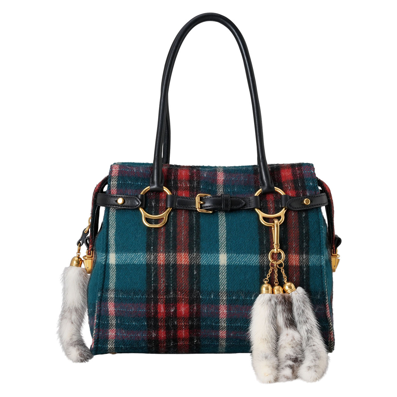 MIU MIU(USED)미우미우 울 퍼 토트백